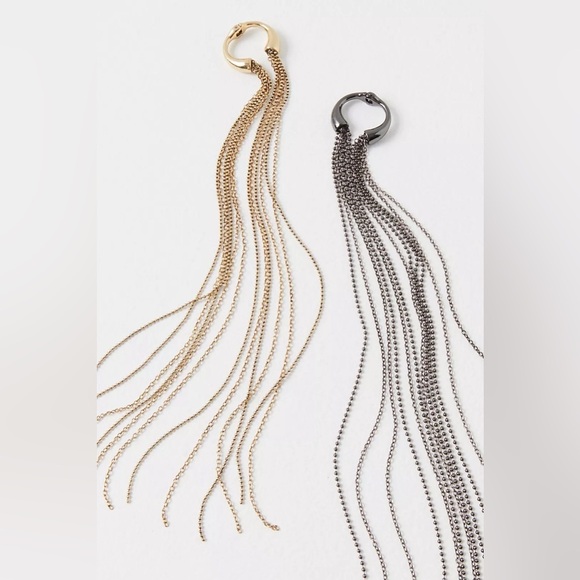 NWT Free People Broadway Chain Barette Hematite Hair Accessory - Picture 2 of 9